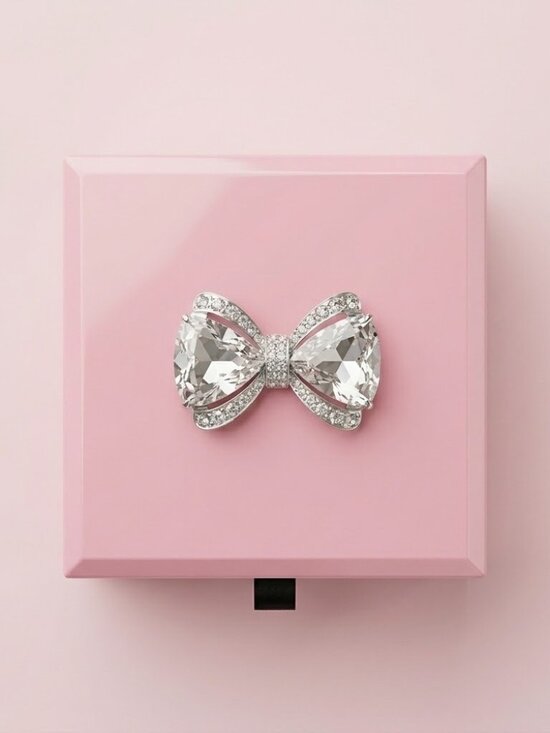 Other - NWT Pink Bow Bling Jewelry Box